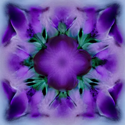 Prompt: frozendimensional purple petal transformation colour