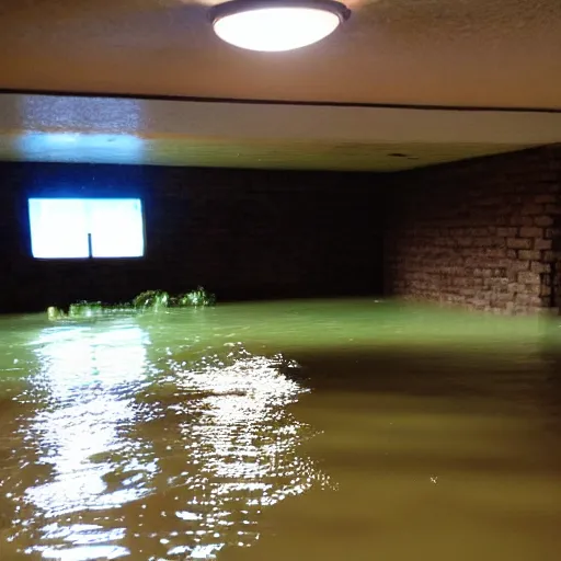 Prompt: flooded basement, craigslist photo