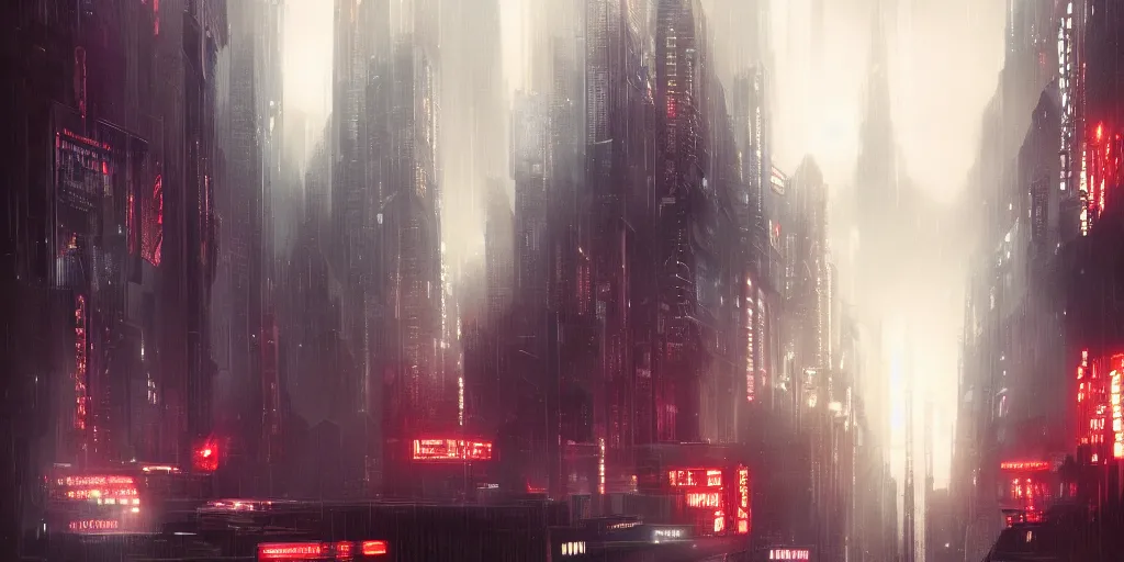 Image similar to bladerunner cityscapes, featured on Artstation, cgsociety