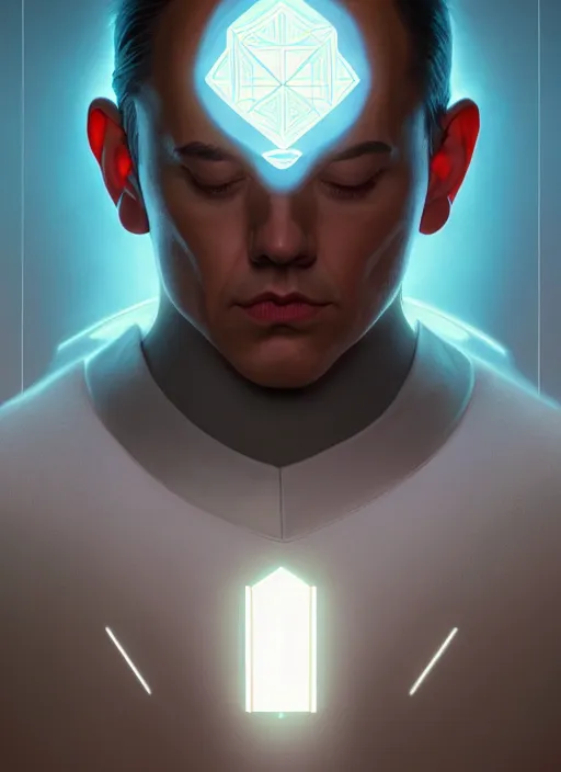 Image similar to symmetry!! portrait of jerry from seinfeld beyond, sci - fi, tech wear, global illumination!! intricate, elegant, highly detailed, digital painting, artstation, concept art, smooth, sharp focus, illustration, art by artgerm and greg rutkowski and alphonse mucha