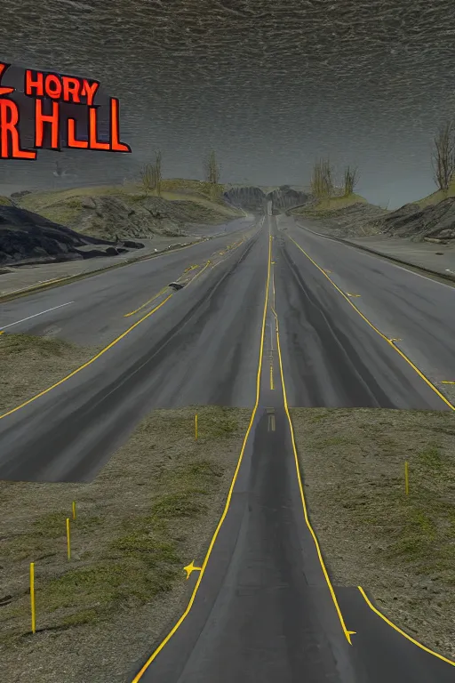 Prompt: highway to hell. unreal engine