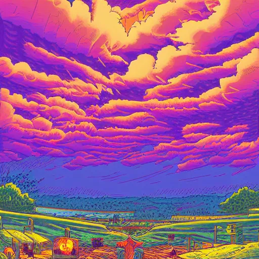 Clouds at sunset by Dan Mumford | Stable Diffusion | OpenArt