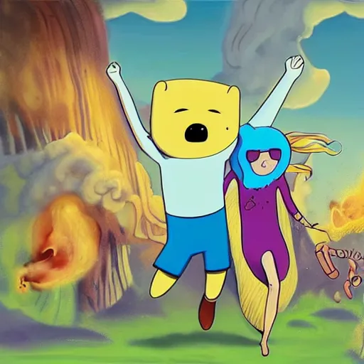 Image similar to Adventure Time, hyper realistic, HD, HQ, photo realistic