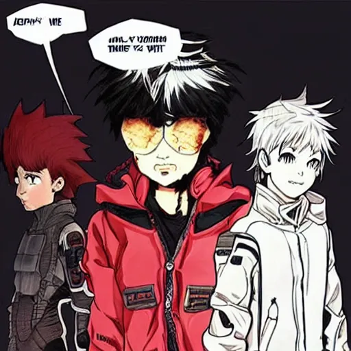 Image similar to akira and blame! crossover