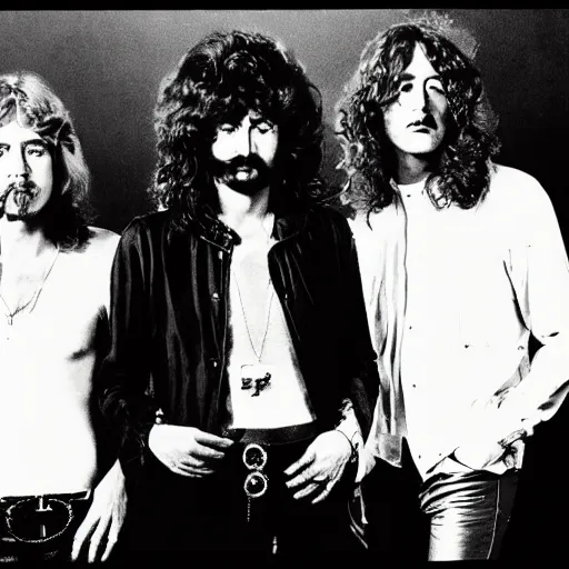 Prompt: led zeppelin as a zoomer band, led zeppelin but a 2 0 1 0 s indie rock band