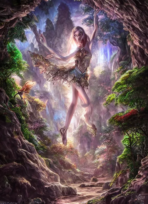 Image similar to photo of magical crystal cave, realistic, sharp focus, 8 k high definition, insanely detailed, intricate, elegant, art by stanley lau and artgerm