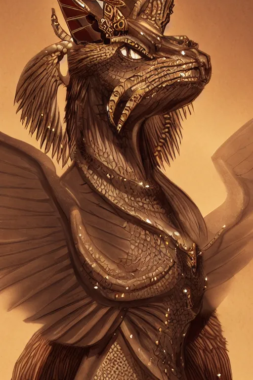 Prompt: a d & d androsphinx, highly detailed, digital art, sharp focus, trending on art station, dungeons and dragons, anime art style