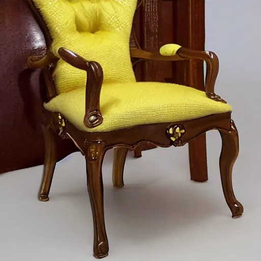 Prompt: super realistic, highly detailed arm chair made out of lemon