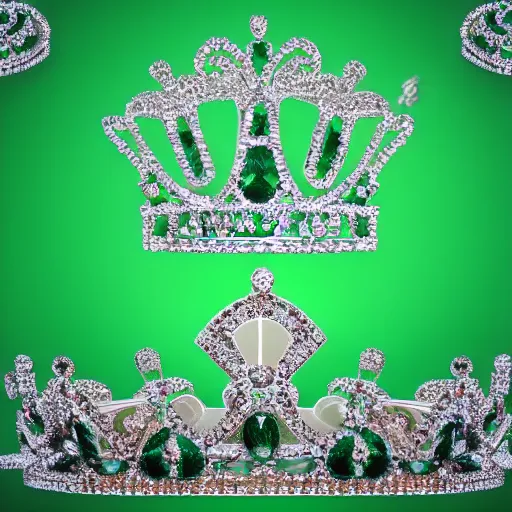 Image similar to crown on green background