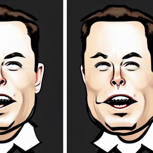 Image similar to elon musk, headshot, looking like Bored Ape NFT, cartoon style