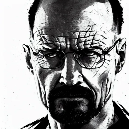 Image similar to portrait of walter white, dramatic lighting, illustration by Greg rutkowski, yoji shinkawa, 4k, digital art, concept art, trending on artstation