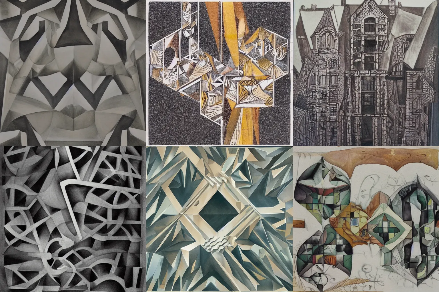 Prompt: incredible geometric art by M. C. Escher, watercolour and pencil on paper