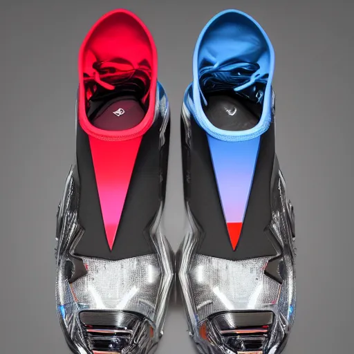 Prompt: photo of futuristic balenciaga and vetements sneakers by felipe pantone and giger and cronenberg, ultra rendered extreme realism and detail, 8 k, highly detailed, realistic, pbr, surreal, hyper realistic, colorful, direct lighting, photorealistic,