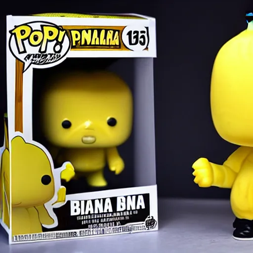 Image similar to funko pop banana