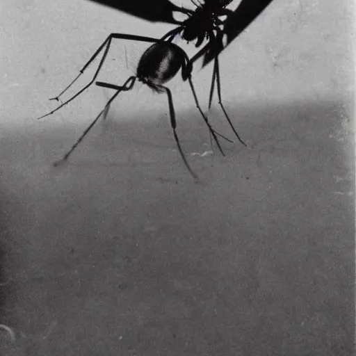 Image similar to old photograph of a fat mosquito