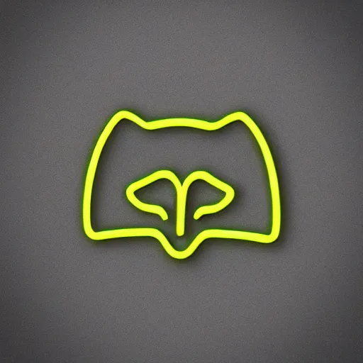 Prompt: neon logo of a fox head on a shield