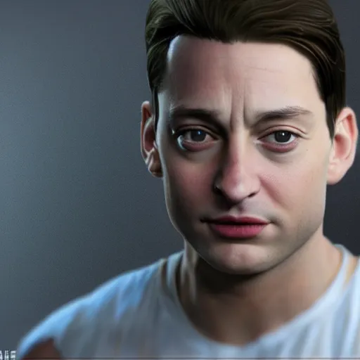 Prompt: photorealistic 8k render young Tobey Maguire