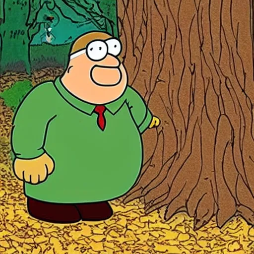 Image similar to Peter Griffin in the blair witch project (1999)