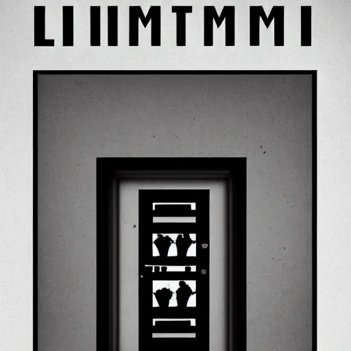 Image similar to poster for a short dramatic film called'liminal '. the poster follows the concept of liminality and the center element is a tiny wooden door. movie poster, advertisement, high detail, sharp, minimalistic, trending on artstation