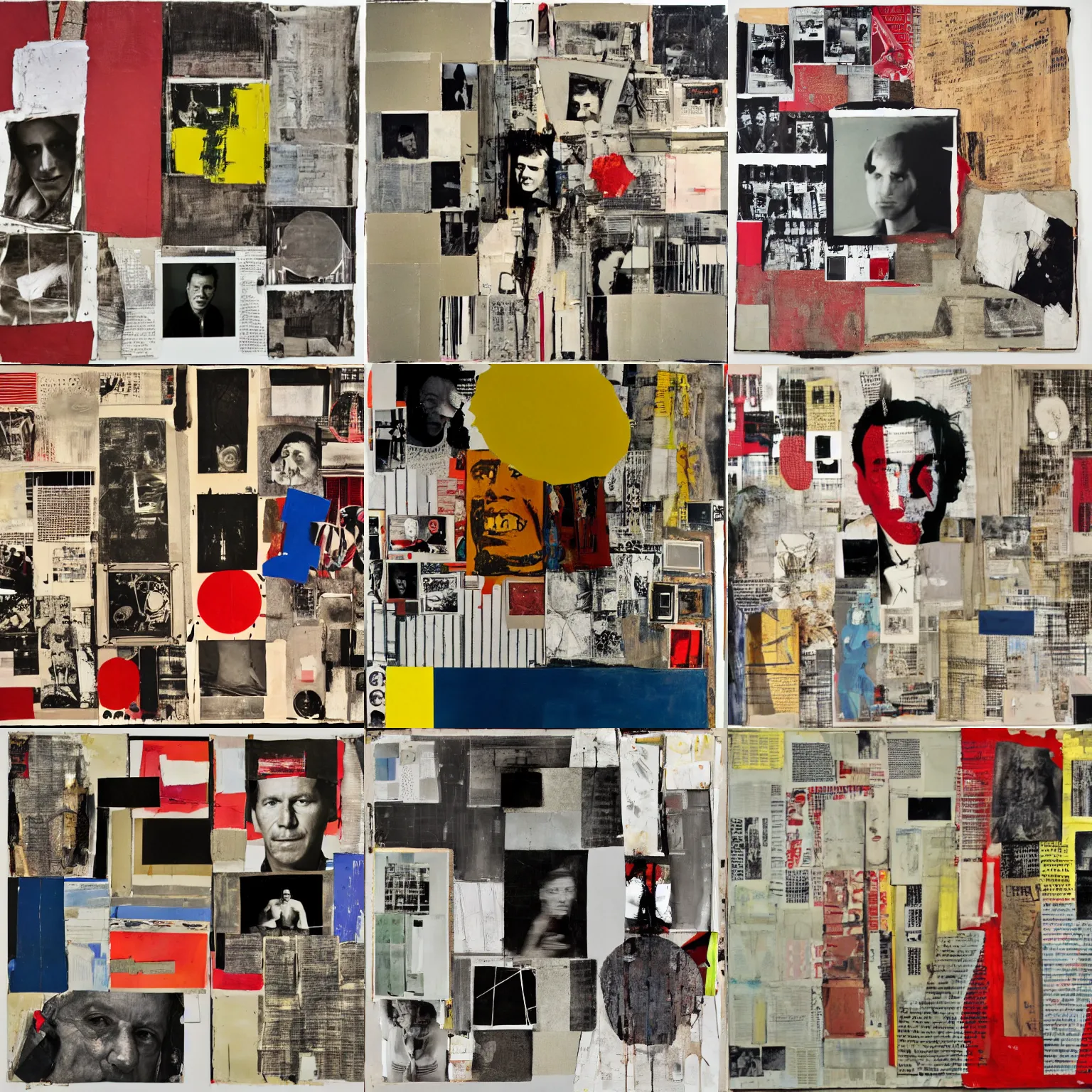 Prompt: a collage by Robert Rauschenberg