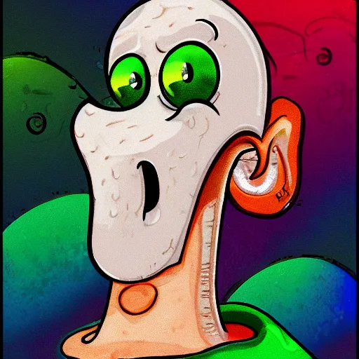 Image similar to handsome squidward, vivid colors, male, detailed