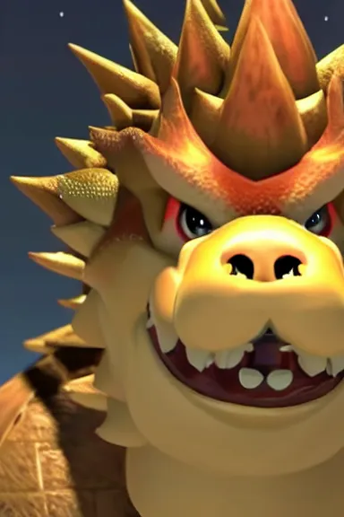 Image similar to very very intricate photorealistic photo of bowser in an episode of game of thrones, photo is in focus with detailed atmospheric lighting, award - winning details