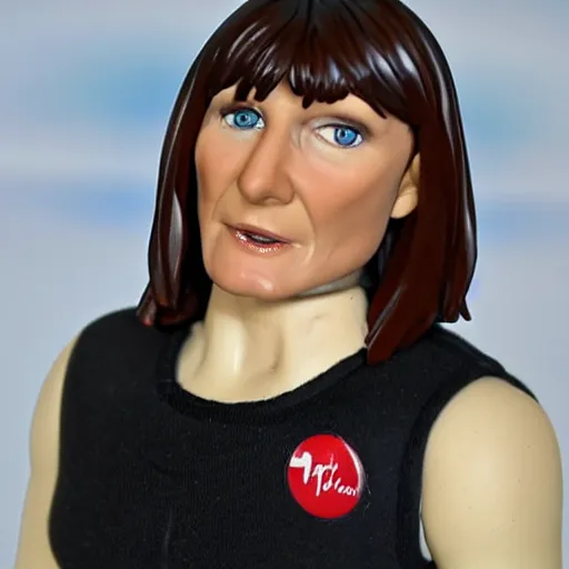 Image similar to Davina McCall action figure, figurine, realistic, detailed product photo