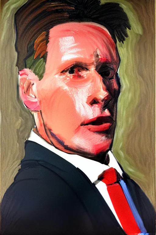 Prompt: keir starmer, portrait, painting, francis bacon