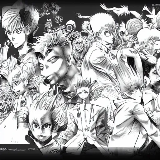 Image similar to hunterxhunter by kim jung gi