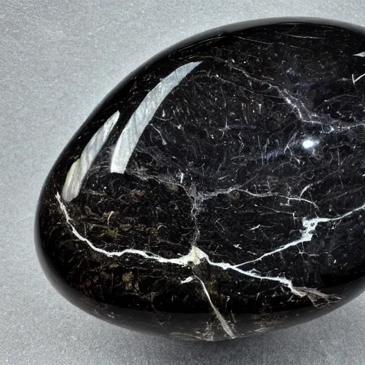 Prompt: humongous obsidian boulder, polished, highly detailed photo