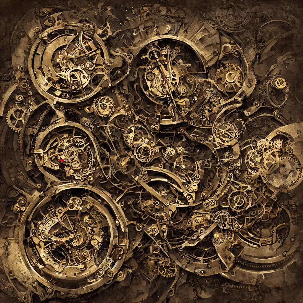 Image similar to steampunk, clock, time , high quality, high details, high detail photo,digital art,