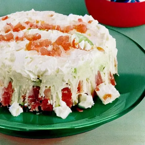 Image similar to color picture of Watergate Salad from 1970's cookbook