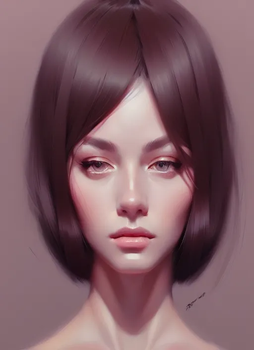 Image similar to 3 / 4 view of a portrait of woman, confident pose, intricate, elegant, sharp focus, illustration, highly detailed, concept art, matte, trending on artstation, anime, art by wlop and artgerm and greg rutkowski, ilya kuvshinov, strong strokes,