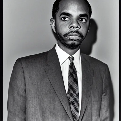 Prompt: Official Portrait of the United States President, 1962. Earl Sweatshirt Photography taken by Bo Bartlett