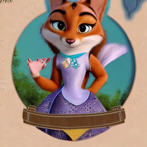 Image similar to princes jasmin, anthropomorphic cat, in the style of zootopia, highly detailed, far shot
