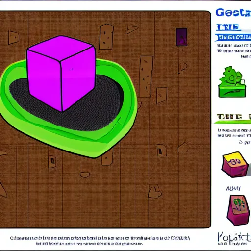 Prompt: on the digestive process of the common gelatinous cube, colorful, infographic, realistic render