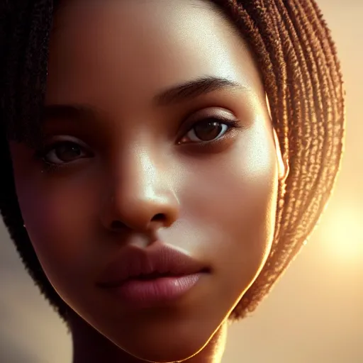 Image similar to a photorealistic hyperrealistic, bright brown eyes, light skinned african american young girl, ponytail hair, flawless face, beautiful lips, cute face, gorgeous white veil, by wlop, artgerm, greg rutwoski, alphonse mucha, beautiful dynamic dramatic low - light moody lighting, cinematic atmosphere, artstation, concept design art, octane render, 8 k