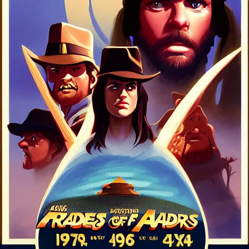 Image similar to face icon stylized minimalist raiders of the lost ark 1 9 8 1, loftis, cory behance hd by jesper ejsing, by rhads, makoto shinkai and lois van baarle, ilya kuvshinov, rossdraws global illumination