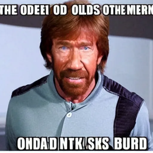 Prompt: chuck norris is an old meme