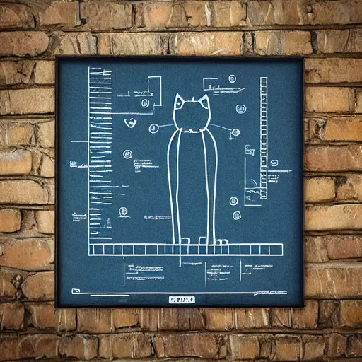 Image similar to cat blueprint