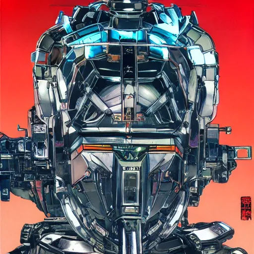 Image similar to the fullmetal wired neon friendly robot orion crosses the infinite tori gates between reality and simulation, hanafuda oil on canvas by ivan shishkin, james jean and yoji shinkawa