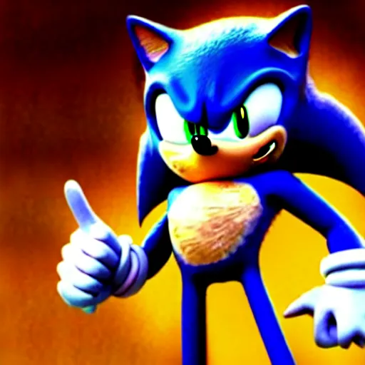 Image similar to movie sonic holding a pistol in a white background