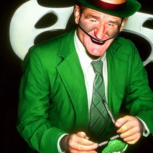 Image similar to Robin Williams as The Riddler