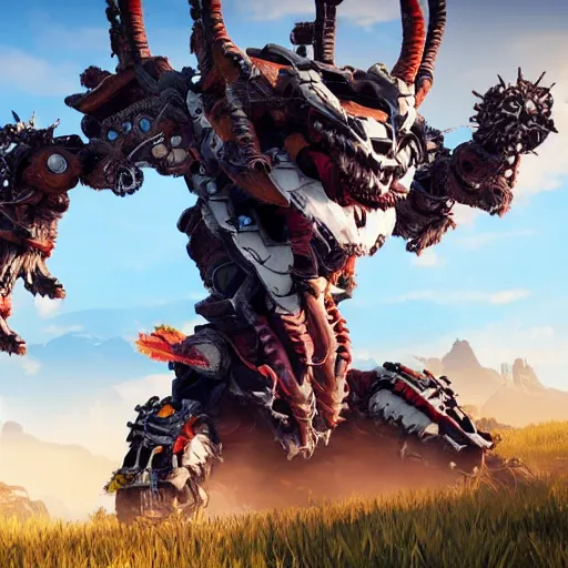 Image similar to horizon zero dawn enemy boss