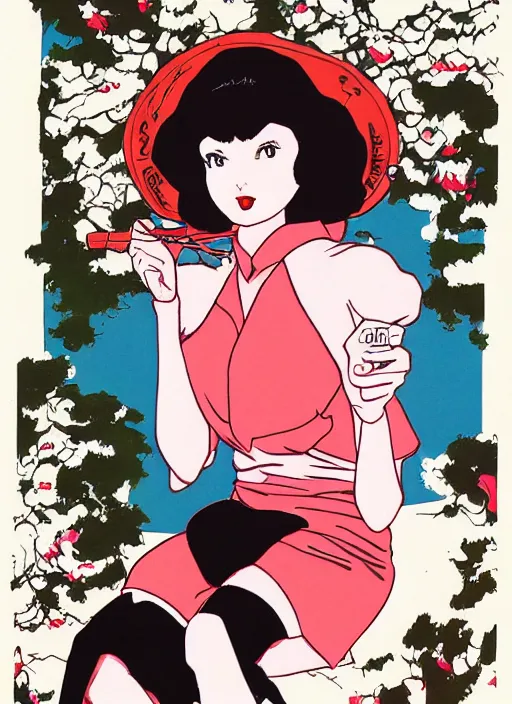 Image similar to Twin Peaks Audrey Horne character by Rumiko Takahashi