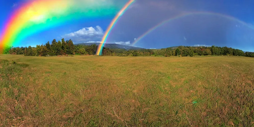 Prompt: equirectangular rainbow