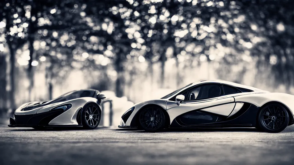 Prompt: soft bokeh photo of a mclaren p 1, cinematic, fine details, symmetrical, 4 k, digital art, wallpaper