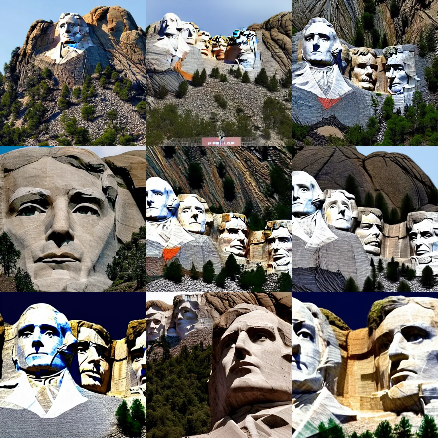 Prompt: donald trump's face on mount rushmore