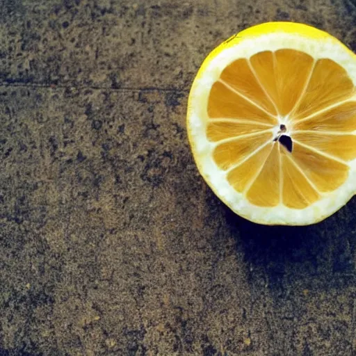 Prompt: a hipster lemon