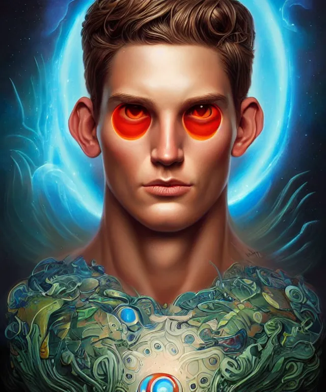 Image similar to a male earth elemental portrait, pixar style by tristan eaton stanley artgerm and tom bagshaw